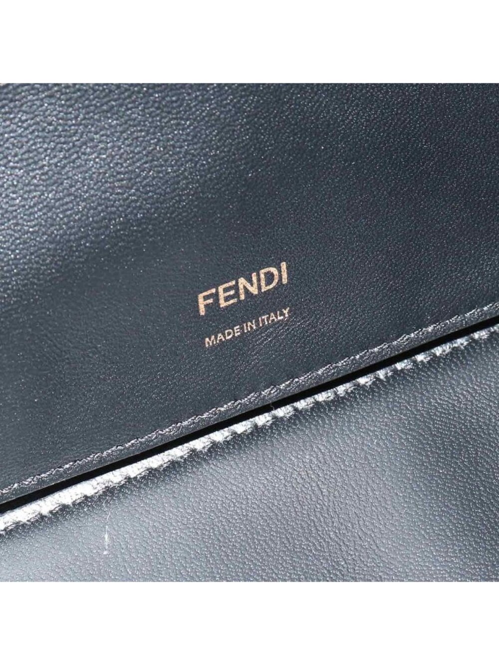 Fendi Bucket Twist 2-Way Bag Leather White Black - Picture 8 of 9